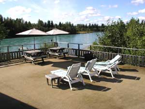 Arctic Tern Charters - Deck overlooking the Kenai River