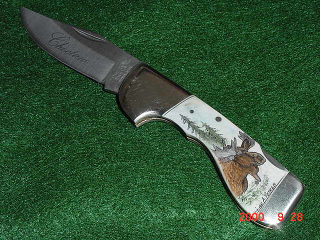 3 3/4 inch Choctaw smooth blade folder
